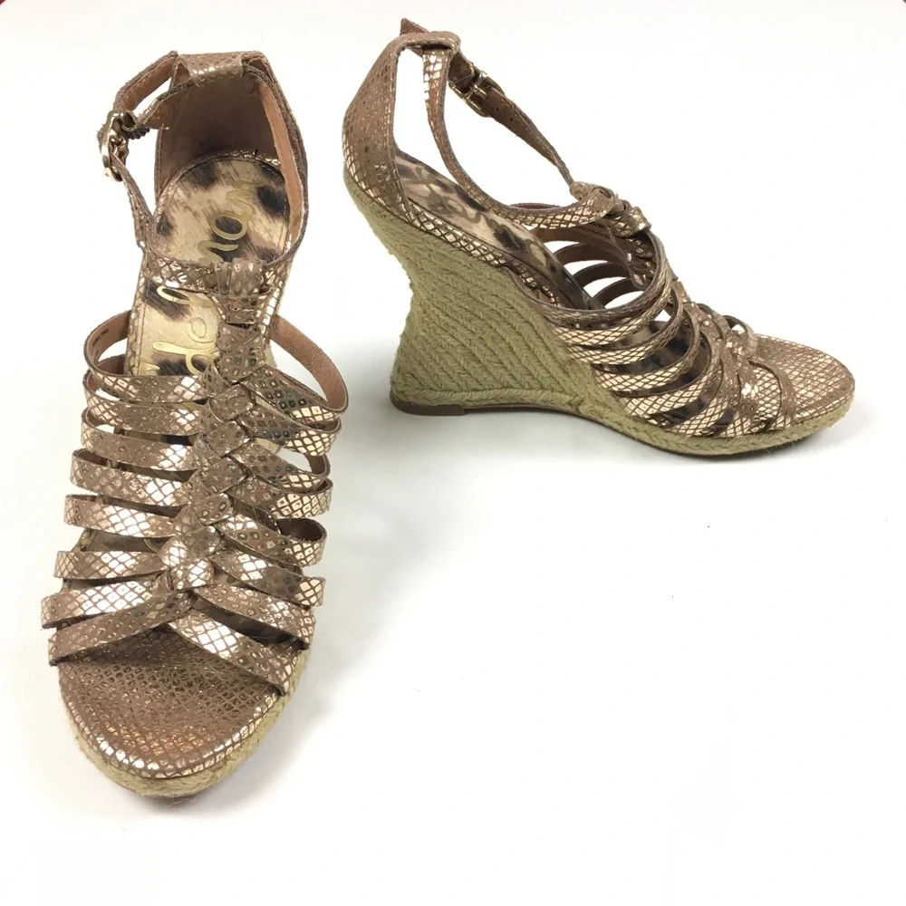 Sam Edelman Annabel Wedge Sandal Women’s Sz‎ 7.5
